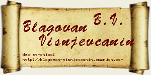 Blagovan Višnjevčanin vizit kartica